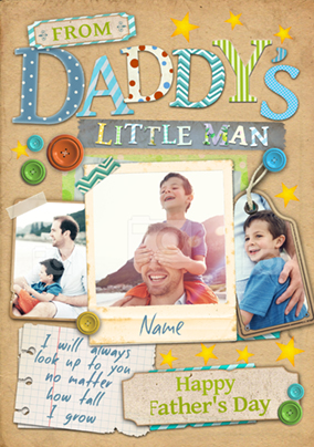 Paper Moon - Father's Day card From your Little Man