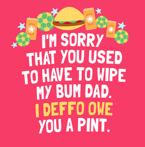 I Owe You A Pint Father's Day Card