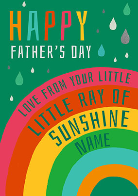 Daddy - Ray Of Sunshine Personalised Card