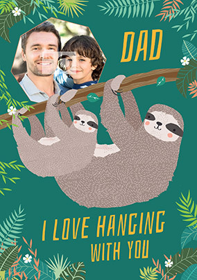 Hanging With Dad Boy's Photo Card