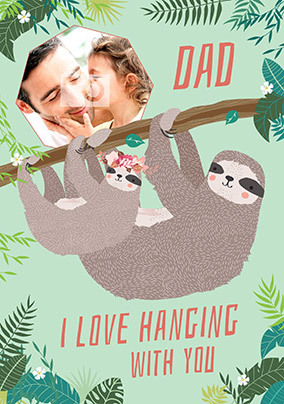 Hanging With Dad Girl's Photo Card