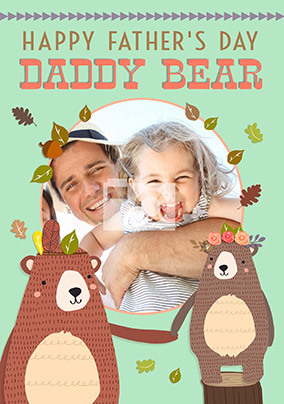 Daddy Bear From Daughter Photo Card