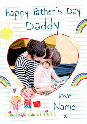 Daddy From Daughter Photo Card