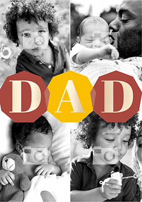 DAD Multi Photo Father's Day Card
