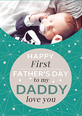 DADDY First Father's Day Photo Card