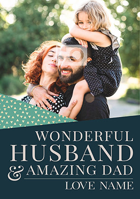 Wonderful Husband Photo Father's Day Card