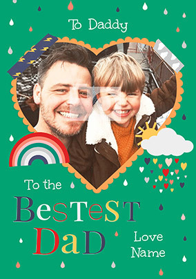 Bestest Dad Photo Father's Day Card