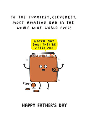 The Funniest, Cleverest, most Amazing Dad Personalised Card