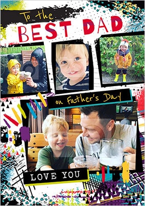 Best Dad Multi Photo Father's Day Card