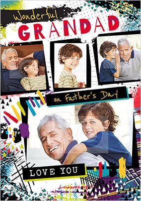Wonderful Grandad Multi Photo Father's Day Card