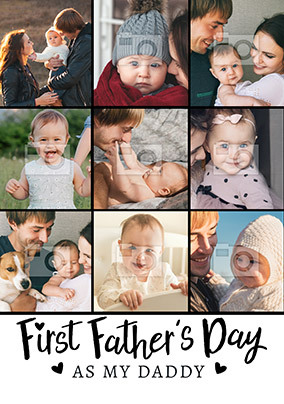 First Father's Day As My Daddy Multi Photo Card
