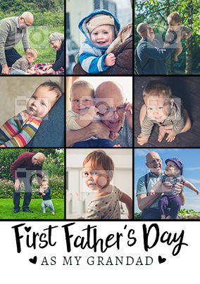 First Father's Day As My Grandad Photo Card