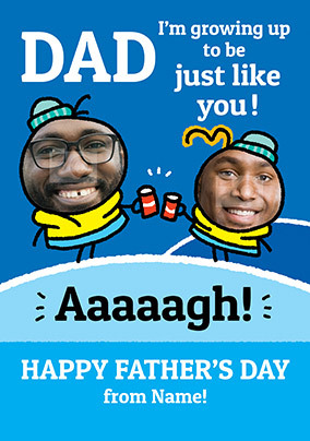 Just Like You Photo Father's Day Card