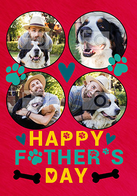 Happy Father's Day Dog Photo Card