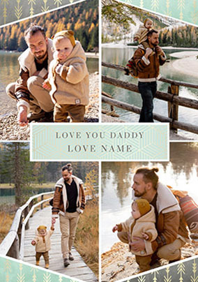 Love You Daddy Photo Upload Card