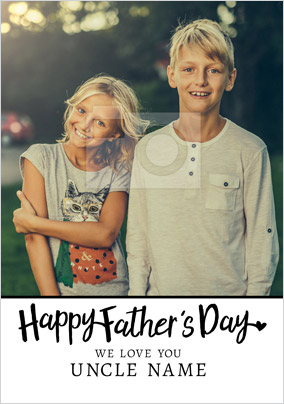Happy Father's Day Uncle Photo Upload Card