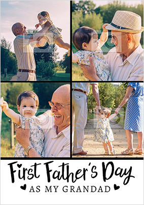 First Father's Day as my Grandad Multi Photo Card