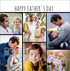 Happy Father's Day Square Photo Card
