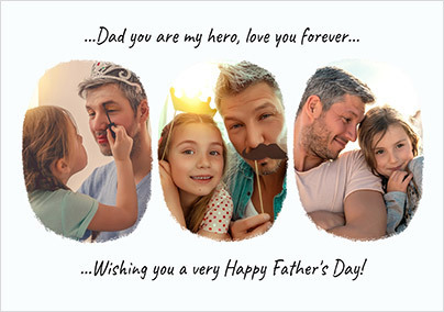 Dad You are my Hero Photo Father's Day Card