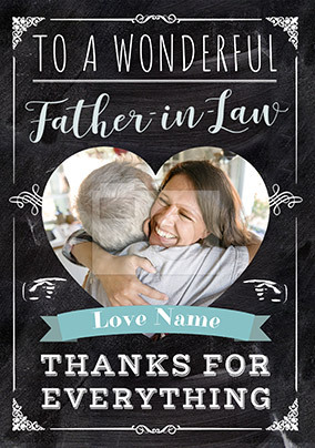 To a Wonderful Father-in-Law Photo Card