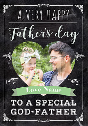 Happy Father's Day to a Special Godfather Photo Card