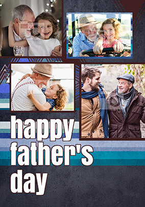 Four Photo Retro Father's Day Card