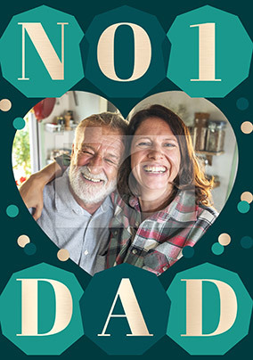 Number One Dad Father's Day Photo Card