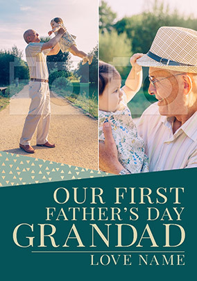 First Father's Day Grandad Photo Card