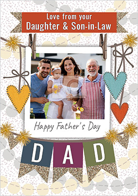From Daughter & Son-in-Law Photo Father's Day Card
