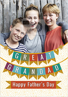 Great Grandad photo Father's Day Card