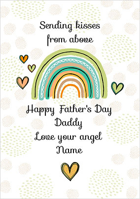 Sending kisses from above Father's Day Card