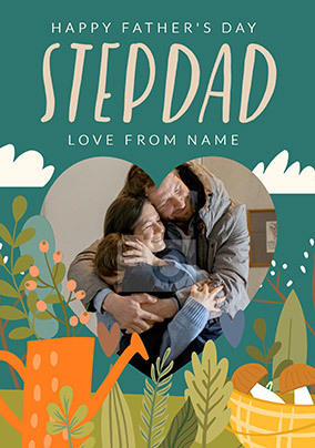 Stepdad Father's Day Gardening Photo Card