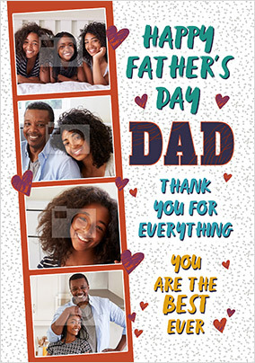 Thank you for everything Dad photo Father's Day Card