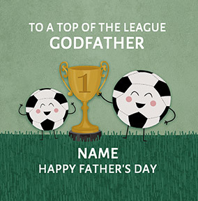 Top of the League Godfather Father's Day Card