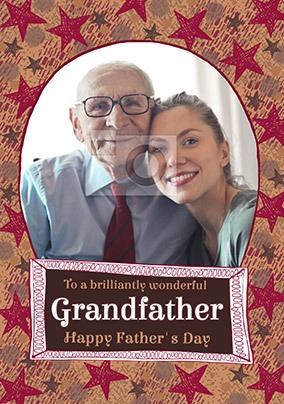 Wonderful Grandfather photo Father's Day Card