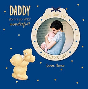 Forever Friends Photo Upload Wonderful Daddy Personalised Card