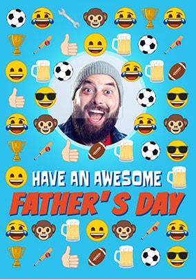 ZDISC - OUT OF LICENSE FEB2023 - Emoji - Awesome Father's Day Photo Card