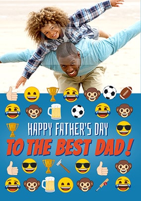 ZDISC - OUT OF LICENSE FEB2023 - Emoji - Best Dad Photo Father's Day Card