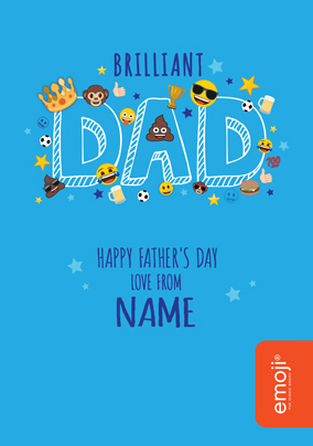 Brilliant Dad Emoji Father's Day Card