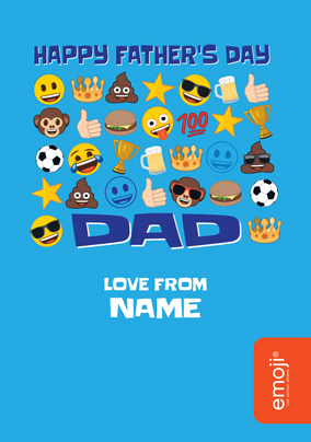 Emoji Happy Father's Day Personalised Card