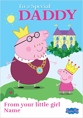 Peppa Pig Special Daddy Father's Day Card - Little Girl
