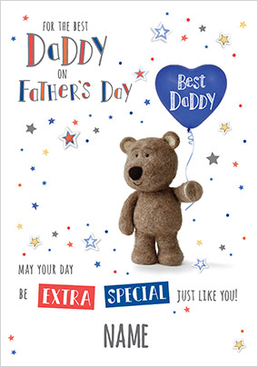 Barley Bear - Best Daddy Father's Day personalised Card