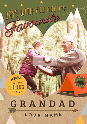 Days With You Are My Favourite Grandad Father's Day Card