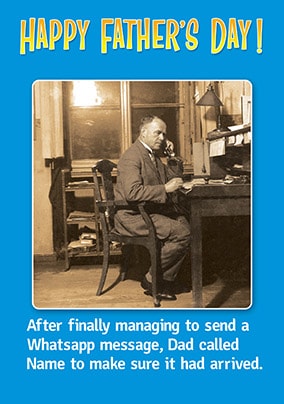 Dad and Whatsapp Father's Day Card
