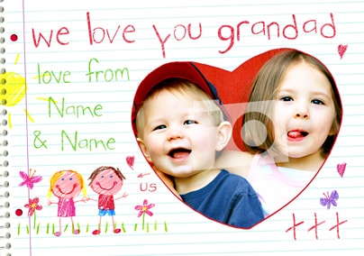We Love You Grandad Photo Card