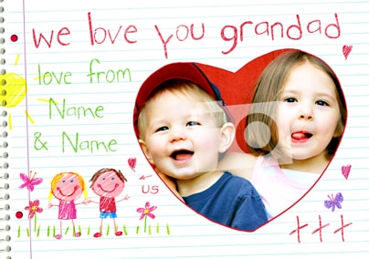 We Love You Grandad Photo Father's Day Card