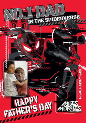 No.1 Dad Spider-Man Father's Day Photo Card