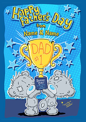 Me To You - Happy Father's Day from Both of Us Personalised Card