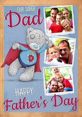 Super Dad Me to You Multi Photo Upload Father's Day Card