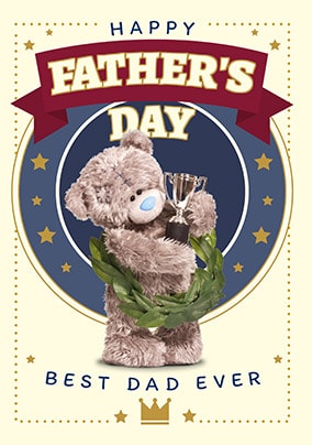 Me To You - Best Dad Ever Personalised Father's Day Card
